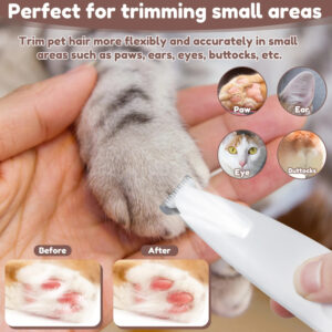 Waterproof Pet Paw Trimmer with LED Light & Display for Dog Grooming