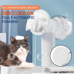 Automatic Foaming Pet Bath Brush with Soap Dispenser for Dogs & Cats