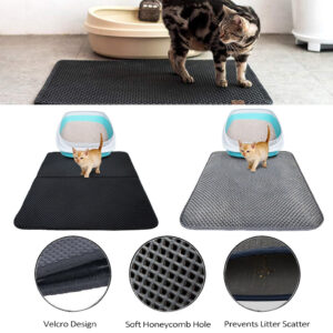 Waterproof Double Layer Cat Litter Mat (EVA) – Litter Trapping Clean Pad