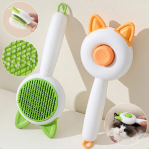 Self-Cleaning Pet Hair Remover Brush for Dogs & Cats Grooming Tool