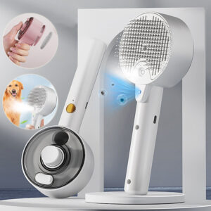Steam Pet Hair Remover & Self-Cleaning Brush for Dogs & Cats