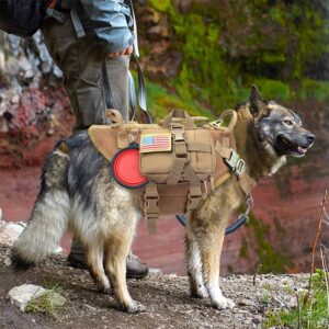 Tactical Dog Harness with Leash for Large Dogs Adjustable No Pull Military Vest