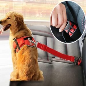 Adjustable Dog Car Seat Belt Safety Harness for Cats & Dogs